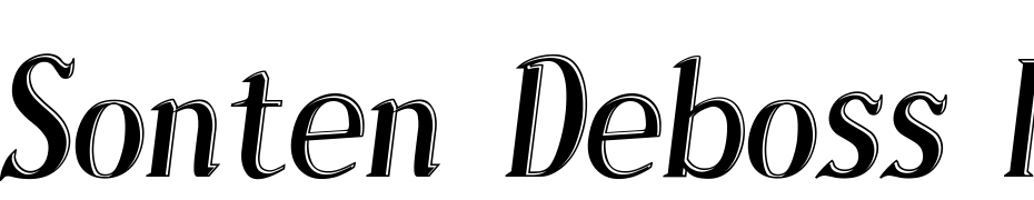 Sonten Deboss Italic Font Download Free